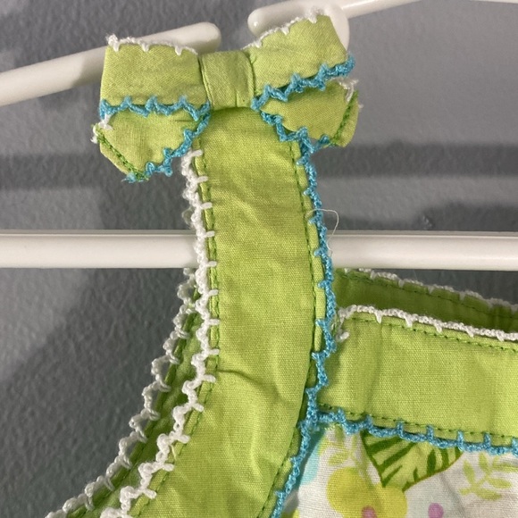 George Kids Dress with Green and Blue Floral DesignSize 12 Months - Picture 5 of 9